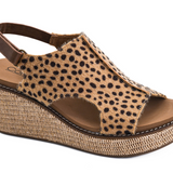 Carley Mini Cheetah Wedges by Corkys - PREORDER