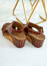 Load image into Gallery viewer, Carley Wedge by Corkys - Brown Croco
