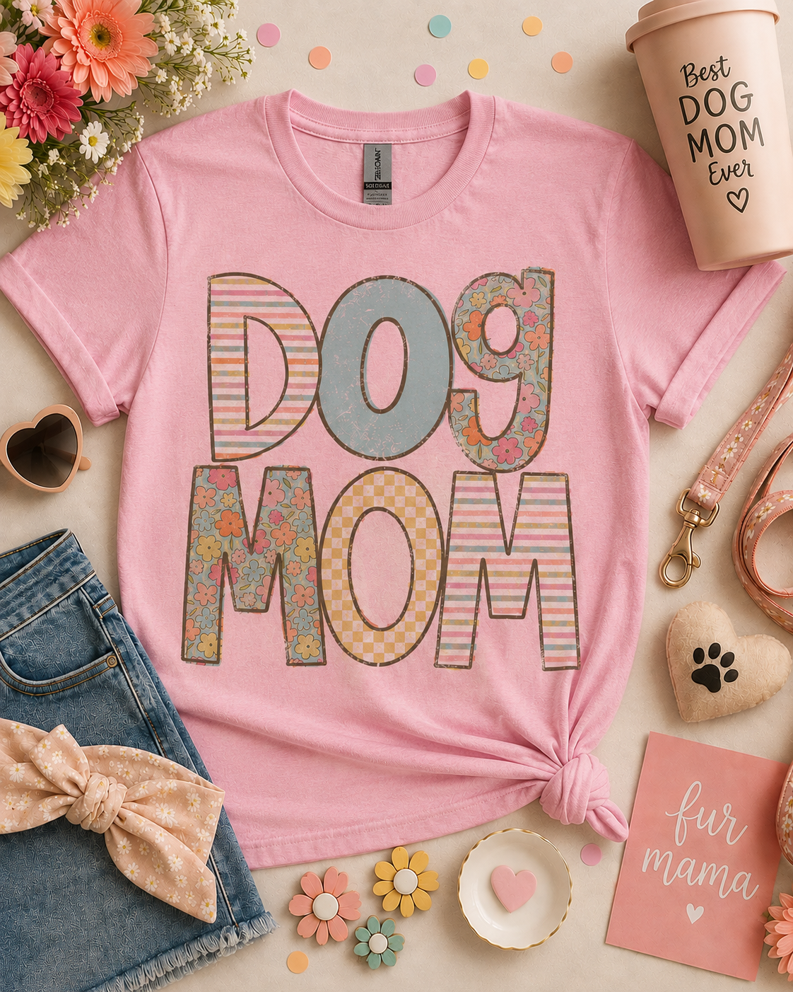 Dog Mom SoftPrint Tee