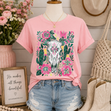 Pink Prairie Skull Tee