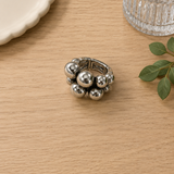 Silver Grape Bubble Stretch Ring