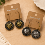Rosie Heart Medallion Earrings - 2 Styles