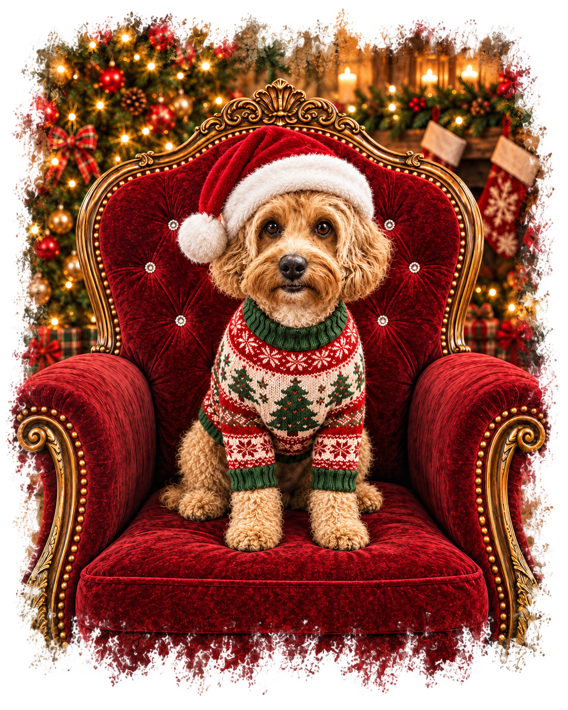 PGB Studio Christmas Royal Chair Tee example artwork