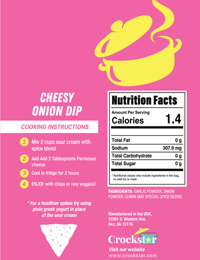PREORDER -  Crockstar - Cheesy Onion Dip