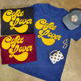 Coffee Lover Tee (Crew or VNeck) - 3 Colors - LAST ONES FINAL SALE