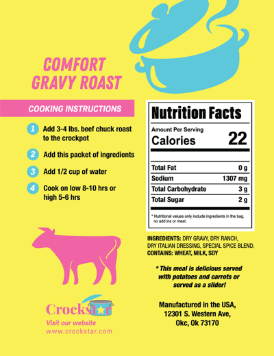 PREORDER -  Crockstar - Comfort Gravy Roast
