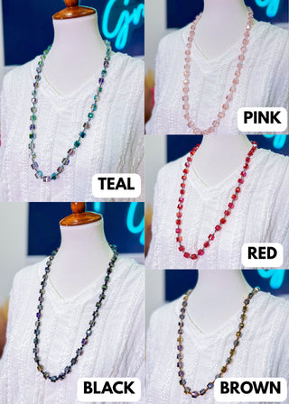Kaelyn Square Beaded Necklace - 5 Colors