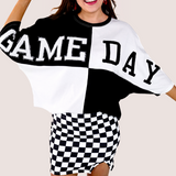 PREORDER- Huddle Up Color Block Top- Black