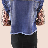 Jordan Ruffle Denim Vest - Dark Denim