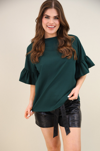 Rebecca Ruffle Sleeve Top - PREORDER