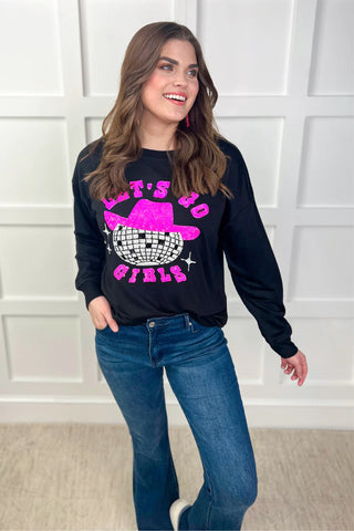 Let's Go Girls Sequin Patch Sweatshirt *Final Sale*