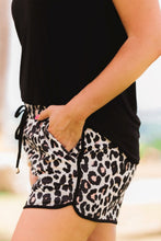 Load image into Gallery viewer, Side Hustle Leopard Drawstring Everyday Shorts
