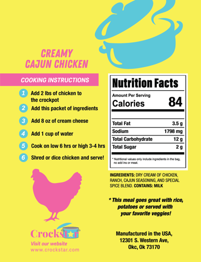 Crockstar - Creamy Cajun Chicken