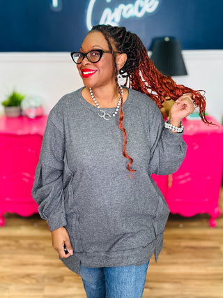 Long Sleeve Top - H Charcoal