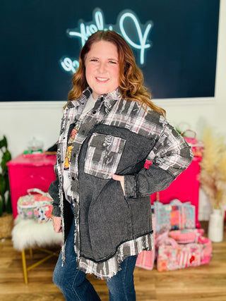 Oversized Fit Snap Button Top