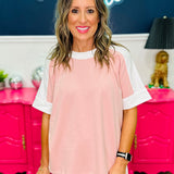 Sunday Cloud Top - Blush/White - LAST ONES FINAL SALE