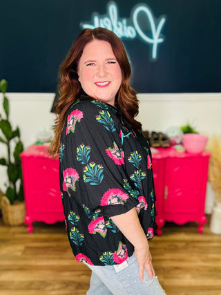 Smocked Boho Tassel Tunic Top