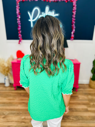 Sea Glass Bloom Top - Green