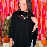 The Peyton Pearl Poncho - Black
