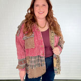 Mixed Media Cropped Corduroy Shacket - FINAL SALE