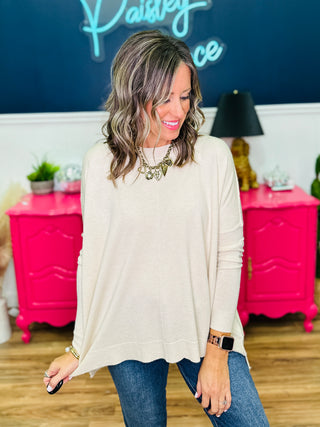 Taupe Stitch Cashmere Sweater
