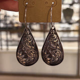 Wildflower Silver Teardrop Earrings - PREORDER