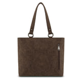Montana West Embossed Floral Tote Bag - Turquoise