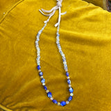 Blue w/Frosted Beads Necklace