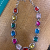 Faye Rainbow Crystal Necklace