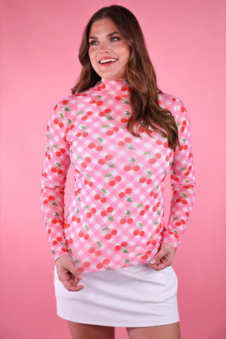 Keigan Mesh Top - Cherry Picnic