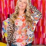 Allegra - Leopard Floral Multi Sweater