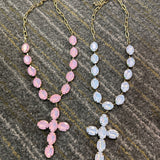 DEAL - Crystal Cross Necklace - 2 Colors - PREORDER