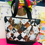 Buckle Up Babe Tote Bag - Diamond Cowhide