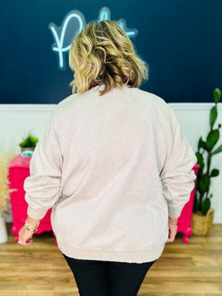 Petra Acid Wash Oversized Pullover - Ash Mocha