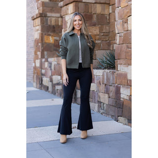 The Natalie Black Super Flare Leggings  - PREORDER