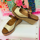 Treat Yourself Wedge Sandals by Corkys - Gold Combo