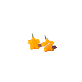 Amber Stripe Mini Star Stud Earrings  - PREORDER