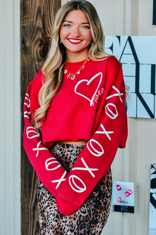 Hugs & Kisses Red Sweatshirt - PREORDER