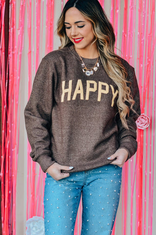 Happy Puff Knit Sweater - PREORDER