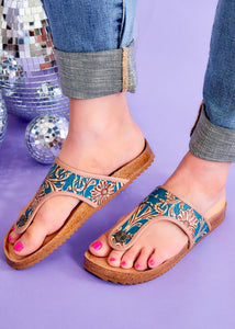 Darla Sandals - Turquoise - FINAL SALE