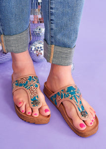 Darla Sandals - Turquoise - FINAL SALE