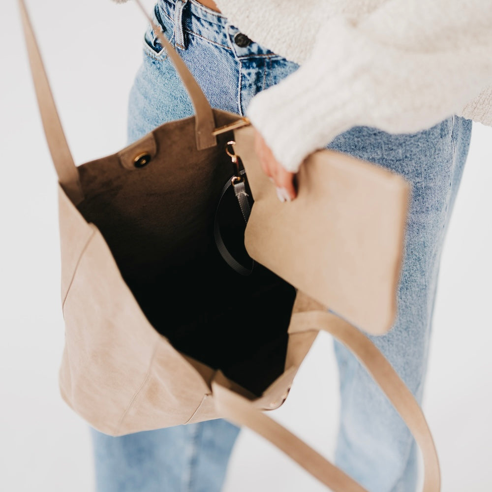 Dawn Suede Carryall Tote - PREORDER
