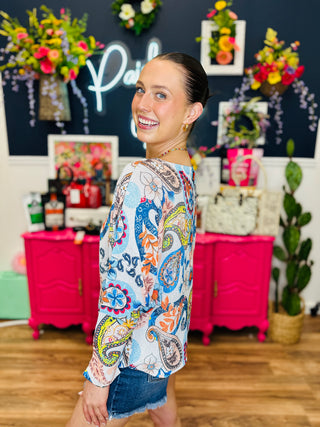 Seaside Paisley Top