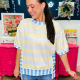 Saturday Stripes Top - Yellow Stripe