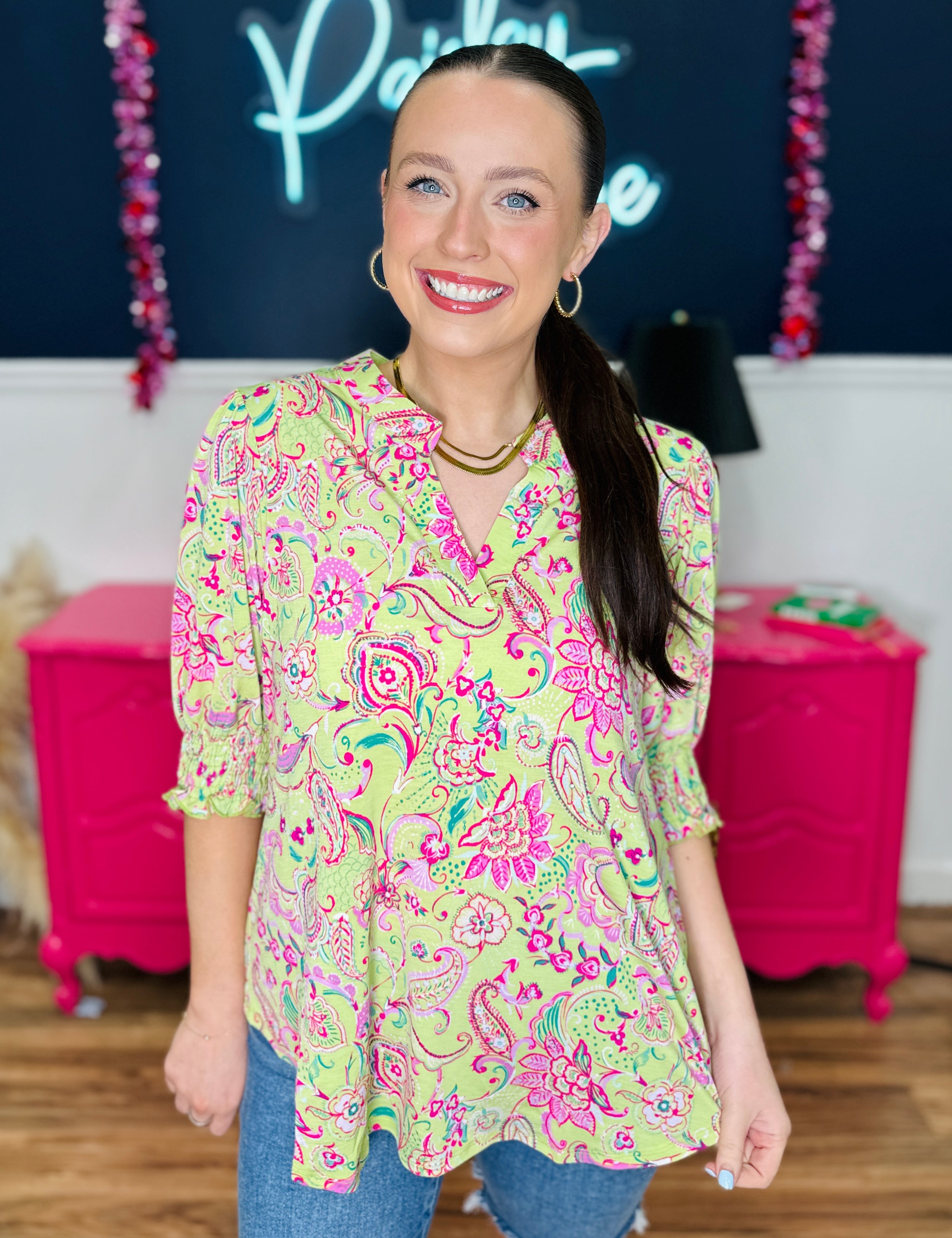 Dear Scarlett All Yours Lizzy Smocked Top - FINAL SALE