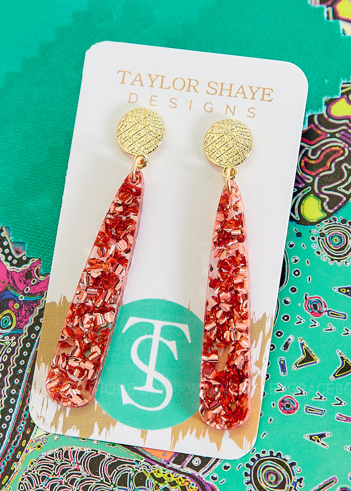 Copper Flake Kimmy Drop Earrings by Taylor Shaye