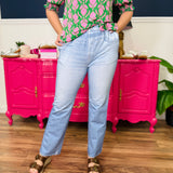 Dear Scarlett Straight Leg Faux Denim - Light Wash - FINAL SALE