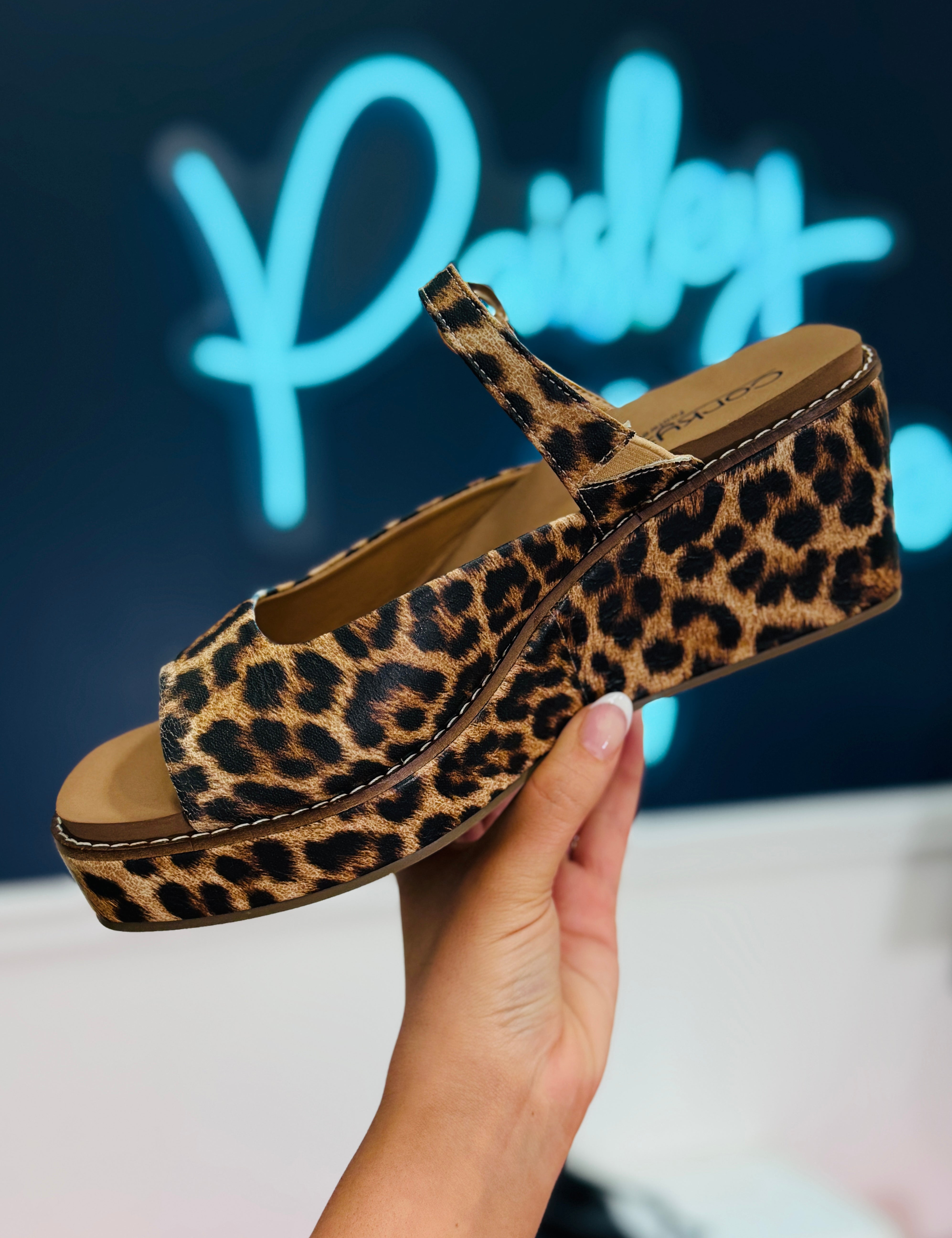 Treat Yourself Wedge Sandals by Corkys - Leopard