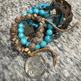 Sandra Ling Turqouise Coin Stack - CIJ 37