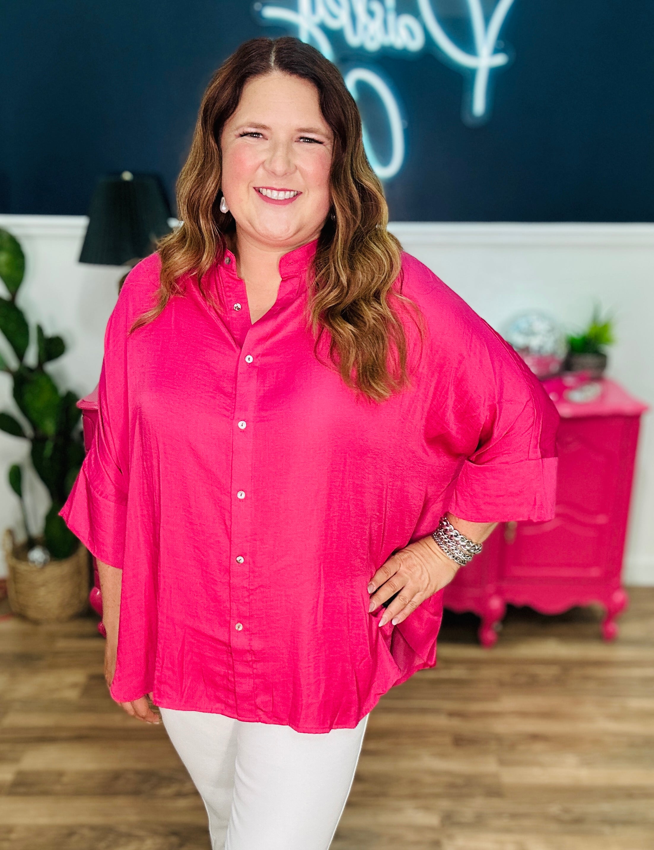 Kenzie Top - Fuchsia - LAST ONES FINAL SALE